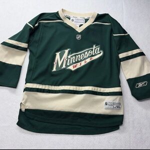 Reebok Kids size L/XL Minnesota Wild alternate Jersey NHL